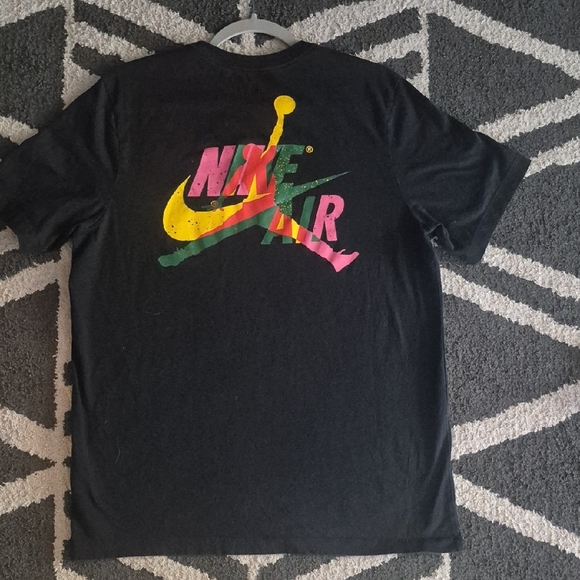 Nike Black Tee with Multicolor Logo - Picture 2 of 2